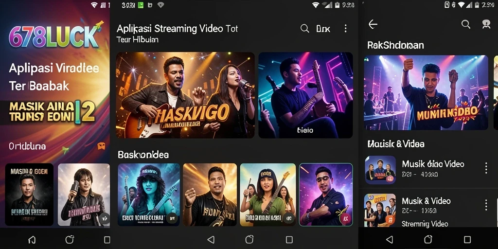 Antarmuka pengguna intuitif aplikasi Streaming Video 678LUCK.
