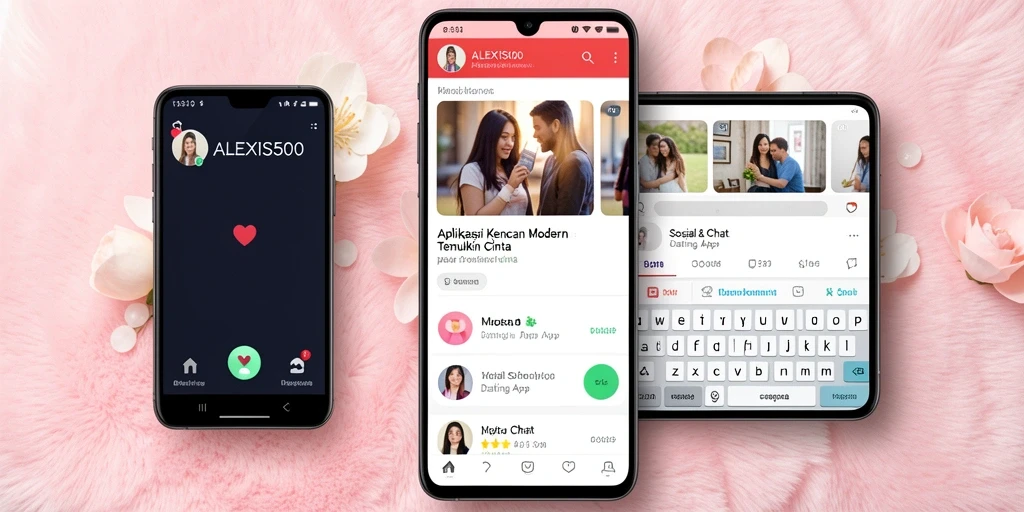 Tampilan antarmuka aplikasi ALEXIS500 yang menarik dan user-friendly.
