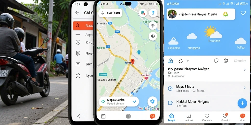 Tampilan utama CALO288 yang menampilkan navigasi motor yang akurat.