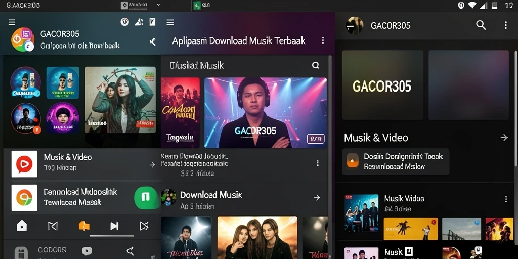 Tampilan antarmuka GACOR305 yang sederhana dan mudah digunakan untuk Download Musik.