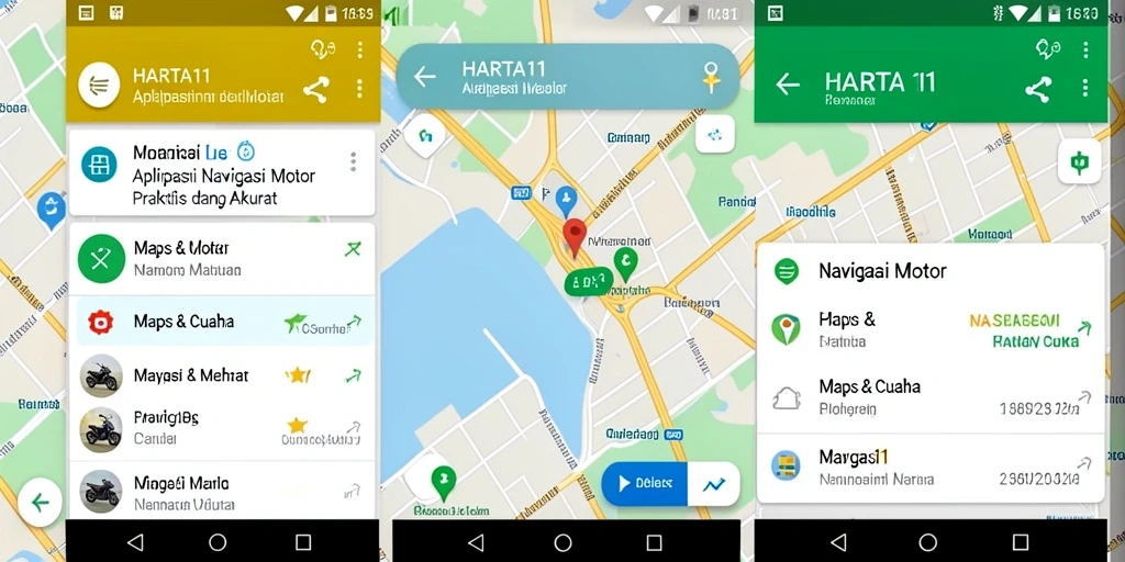 Tampilan antarmuka HARTA11 yang intuitif untuk navigasi motor.