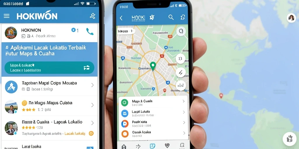 Antarmuka HOKIWON yang intuitif dan informatif untuk pemantauan lokasi.