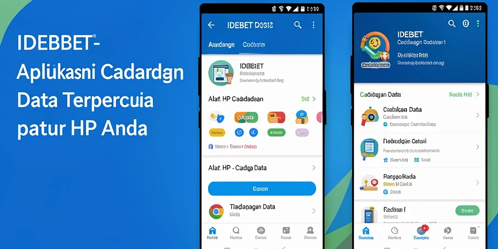 Antarmuka pengguna IDEBET yang sederhana dan efektif untuk cadangan data.