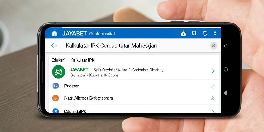 Antarmuka JAYABET yang sederhana dan fungsional untuk Kalkulator IPK.