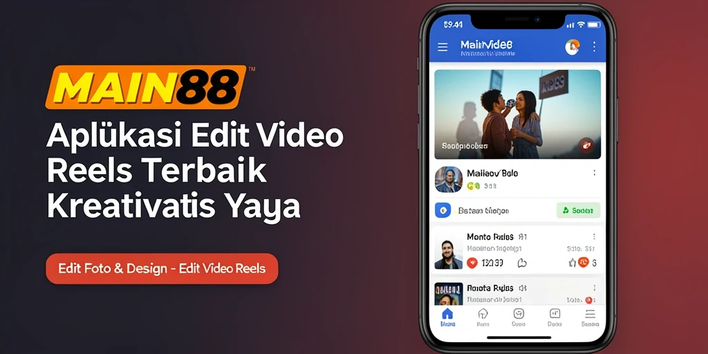 Antarmuka pengguna MAIN88 yang menarik untuk Edit Video Reels.