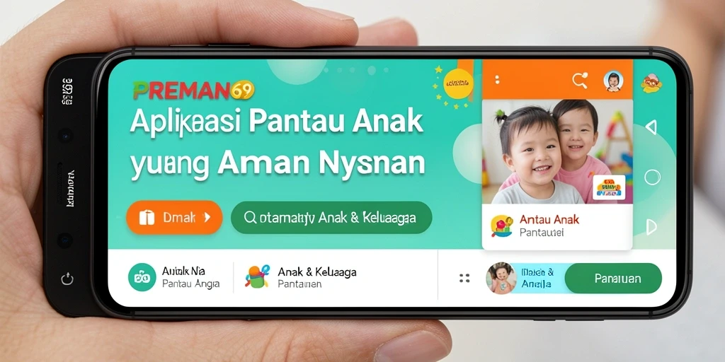 Tampilan antarmuka PREMAN69 yang sederhana dan fungsional untuk memantau anak.
