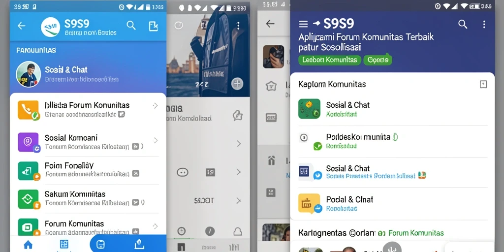 Antarmuka S9S9 yang sederhana dan menarik untuk Forum Komunitas.