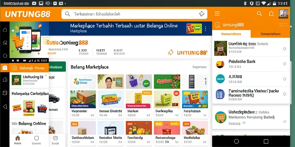 Tampilan antarmuka aplikasi UNTUNG88 yang modern dan fungsional.