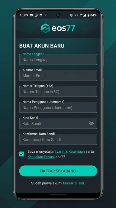 Panduan Registrasi Akun eos77 untuk Pengguna Android