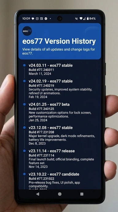Riwayat Versi Aplikasi eos77 untuk Pengguna Android